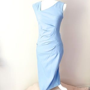 Blue side ruched retro dress! NWT!